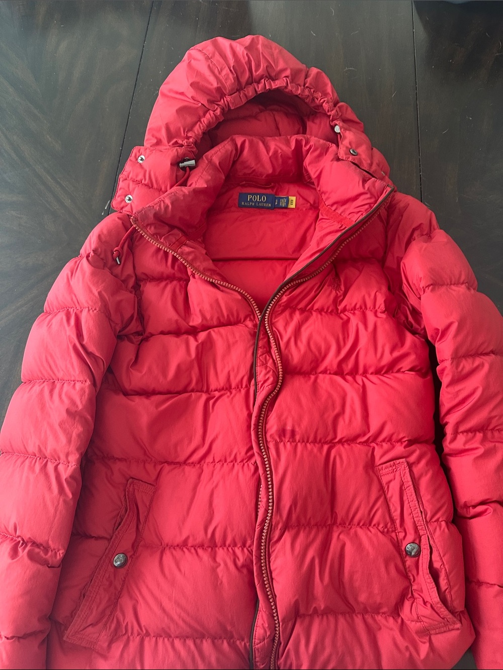 Ralph Lauren Bright Red Quilted Puffer Jacket